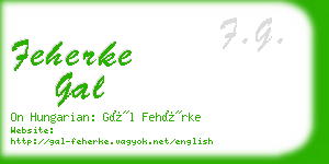 feherke gal business card